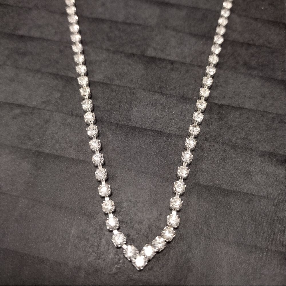 Austrian crystal silvertone necklace